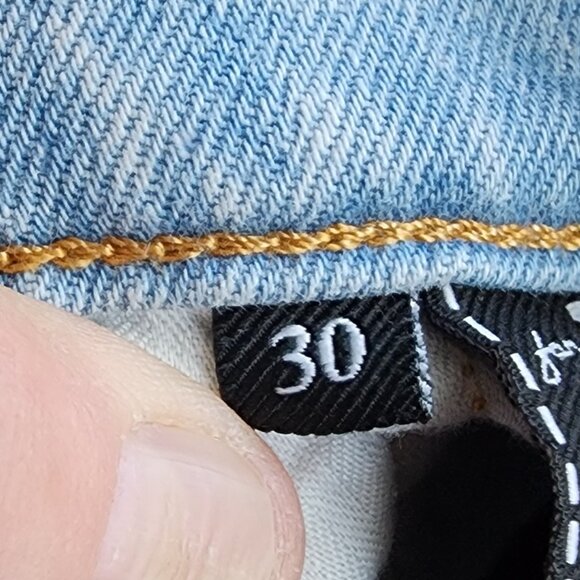 7 For All Mankind Light Wash "The High Wash Skinny" Jeans Size 30 - Picture 10 of 16